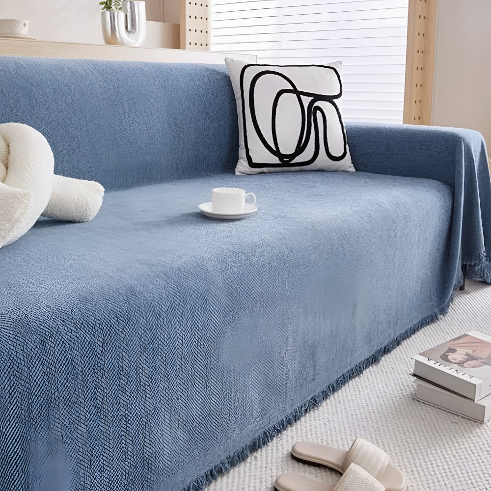Sofa Cover With Textured Minimalist Design And Furniture Protector | Temsk
