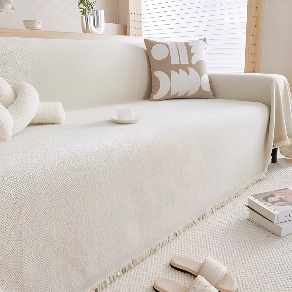 Sofa Cover With Textured Minimalist Design And Furniture Protector | Temsk
