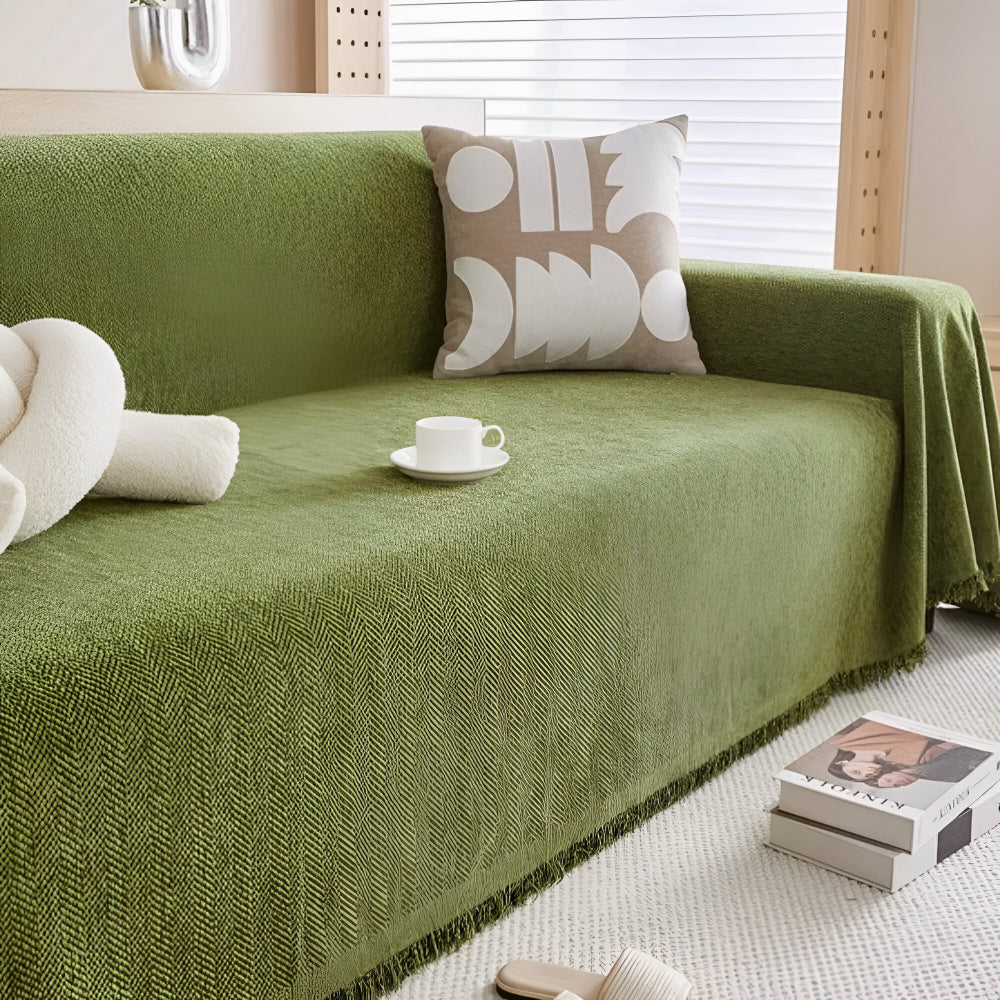 Sofa Cover With Textured Minimalist Design And Furniture Protector | Temsk