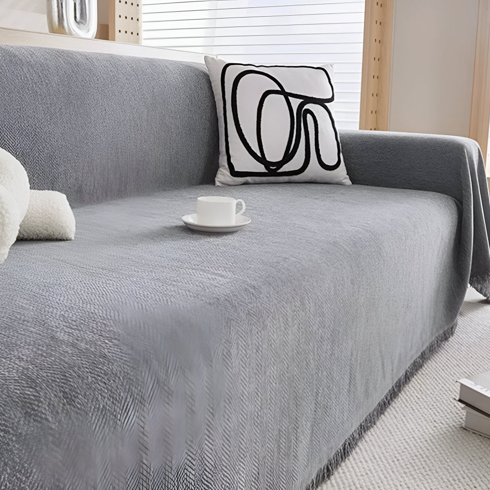 Sofa Cover With Textured Minimalist Design And Furniture Protector | Temsk