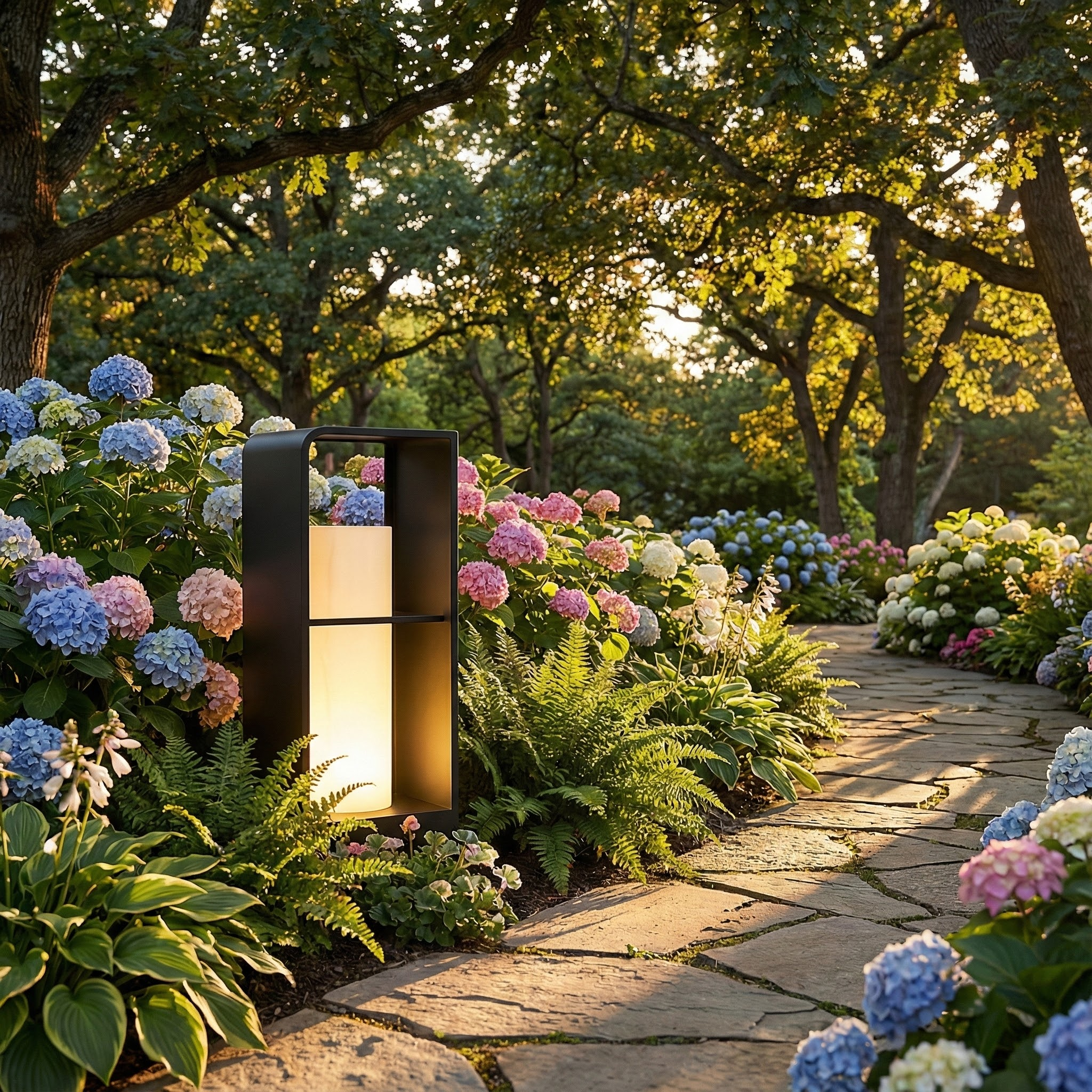NovaLume Modern Elegant Solar Garden Light With Marble Look Accent | Temsk