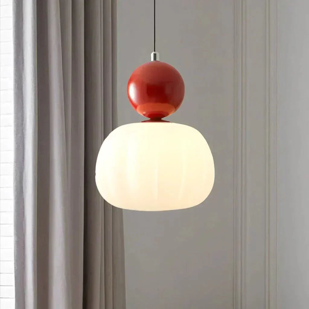 Sphere Pendant Light With Diffuser And Metallic Accents, 12-Inch | Temsk