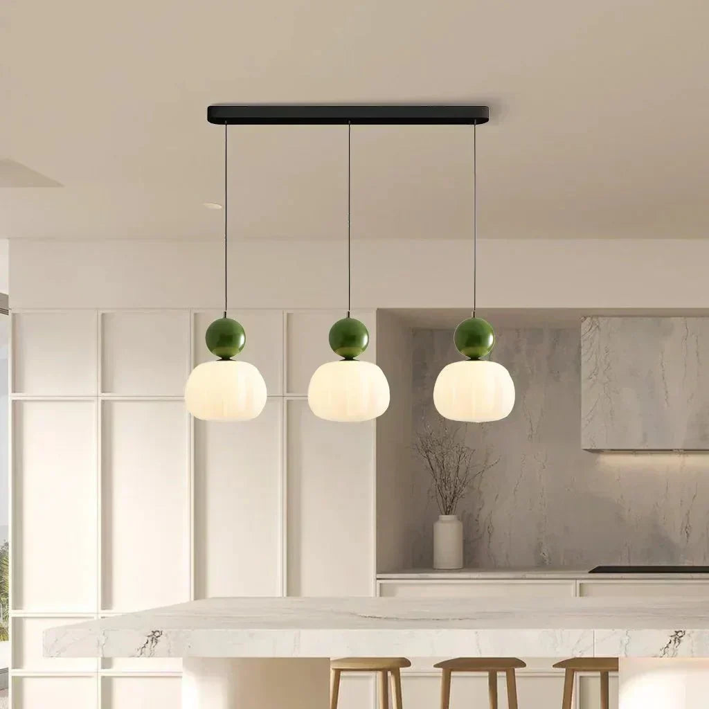 Sphere Pendant Light With Diffuser And Metallic Accents, 12-Inch | Temsk