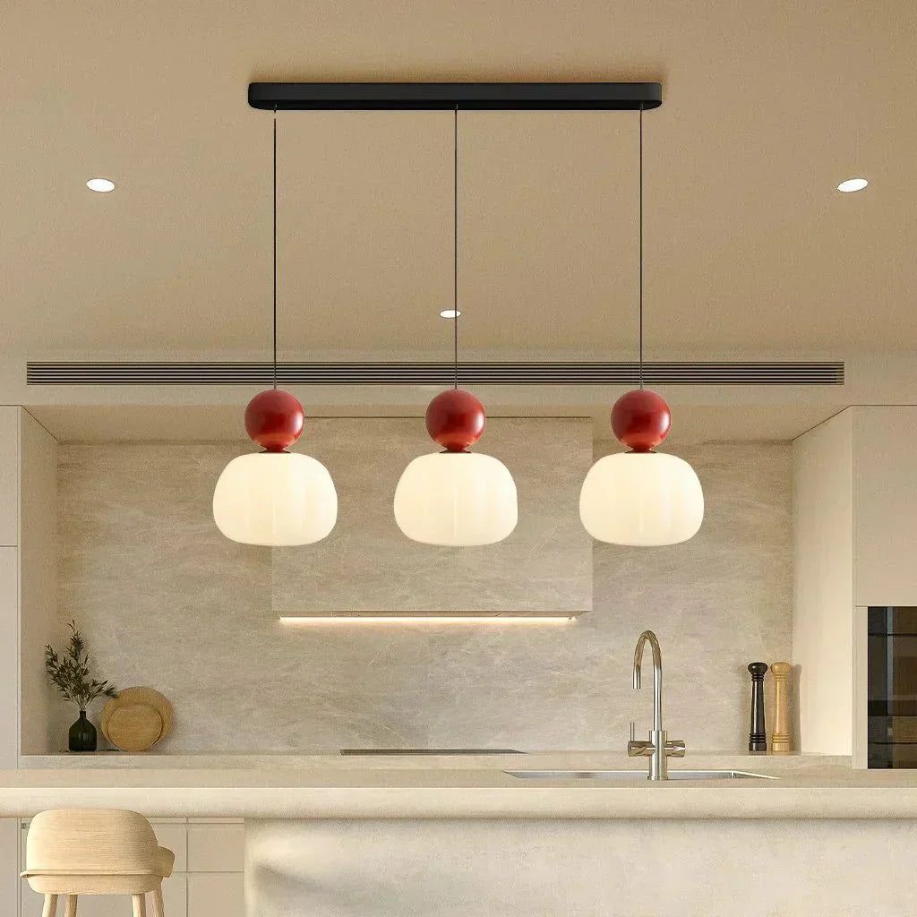 Sphere Pendant Light With Diffuser And Metallic Accents, 12-Inch | Temsk