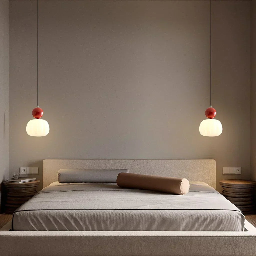 Sphere Pendant Light With Diffuser And Metallic Accents, 12-Inch | Temsk
