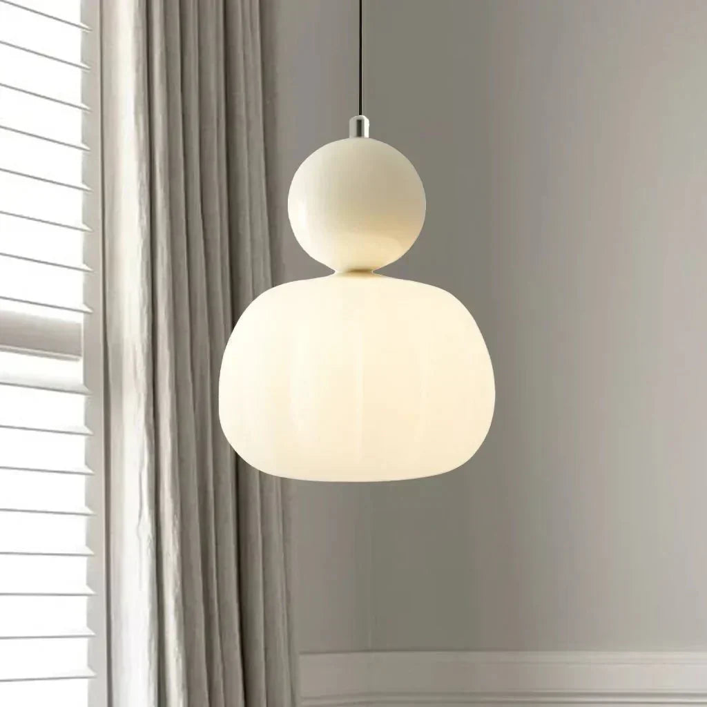 Sphere Pendant Light With Diffuser And Metallic Accents, 12-Inch | Temsk