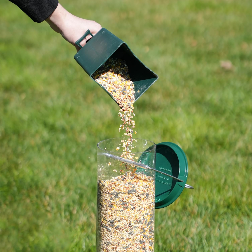 Metal Squirrel Resistant Tube Bird Feeder For Outdoor Backyard Use | Temsk
