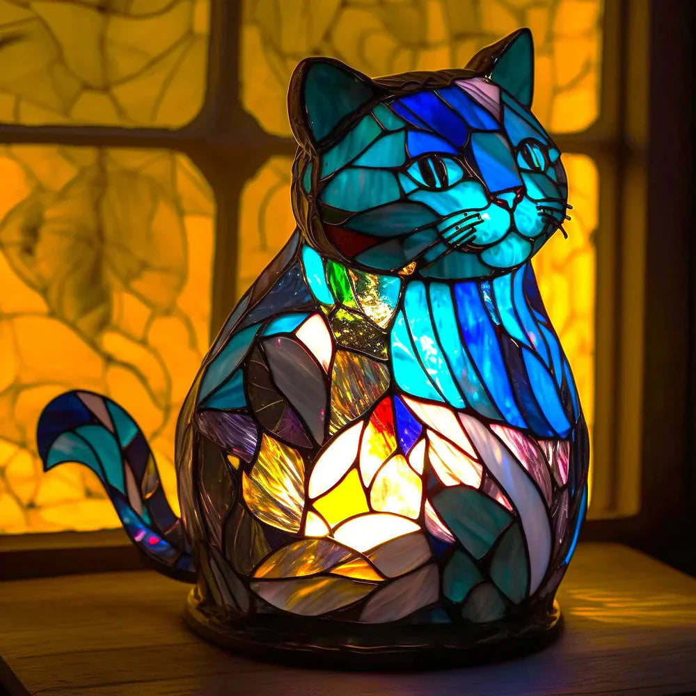 Stained Glass Lamp Animal Table Sculpture For Home Decor | Temsk