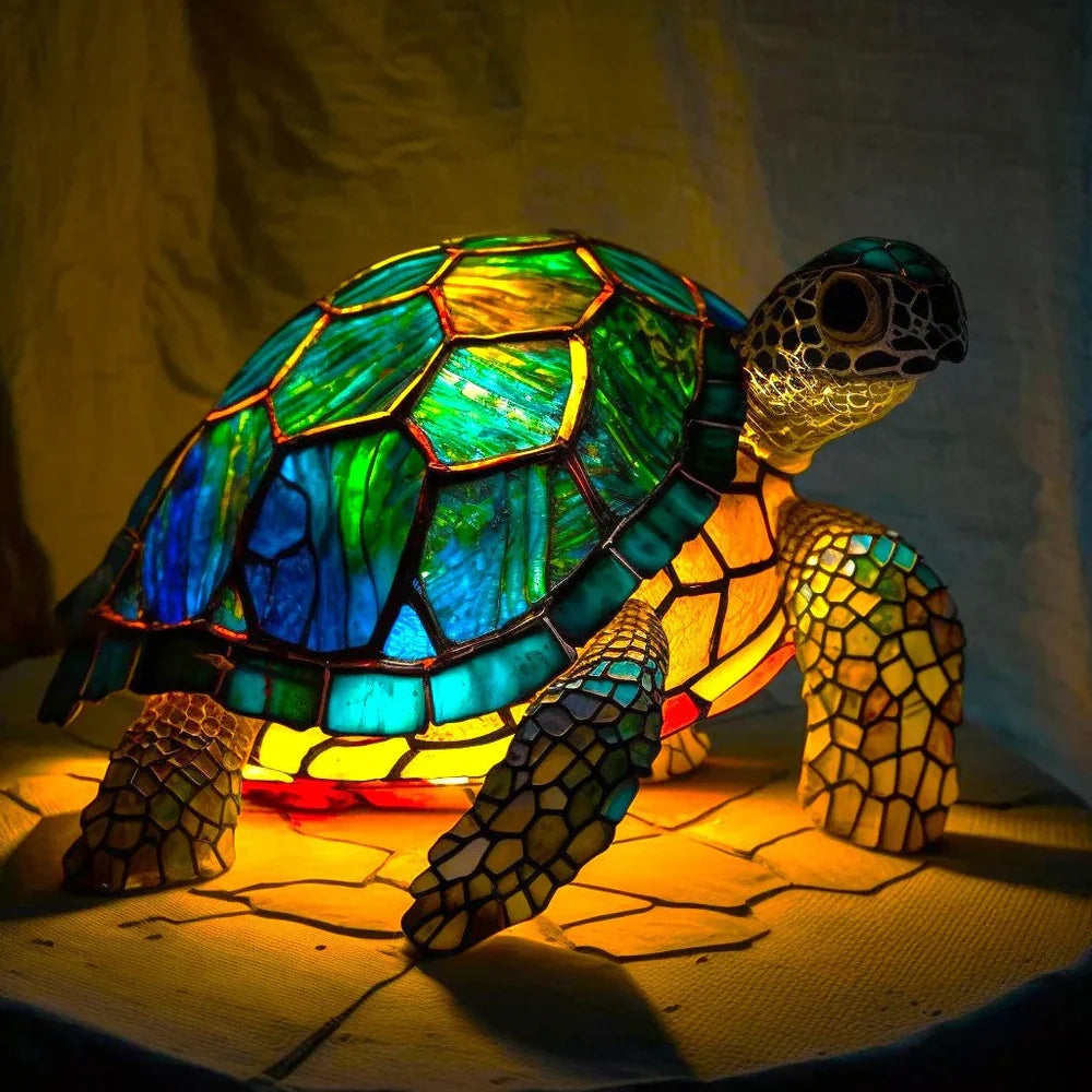Stained Glass Lamp Animal Table Sculpture For Home Decor | Temsk