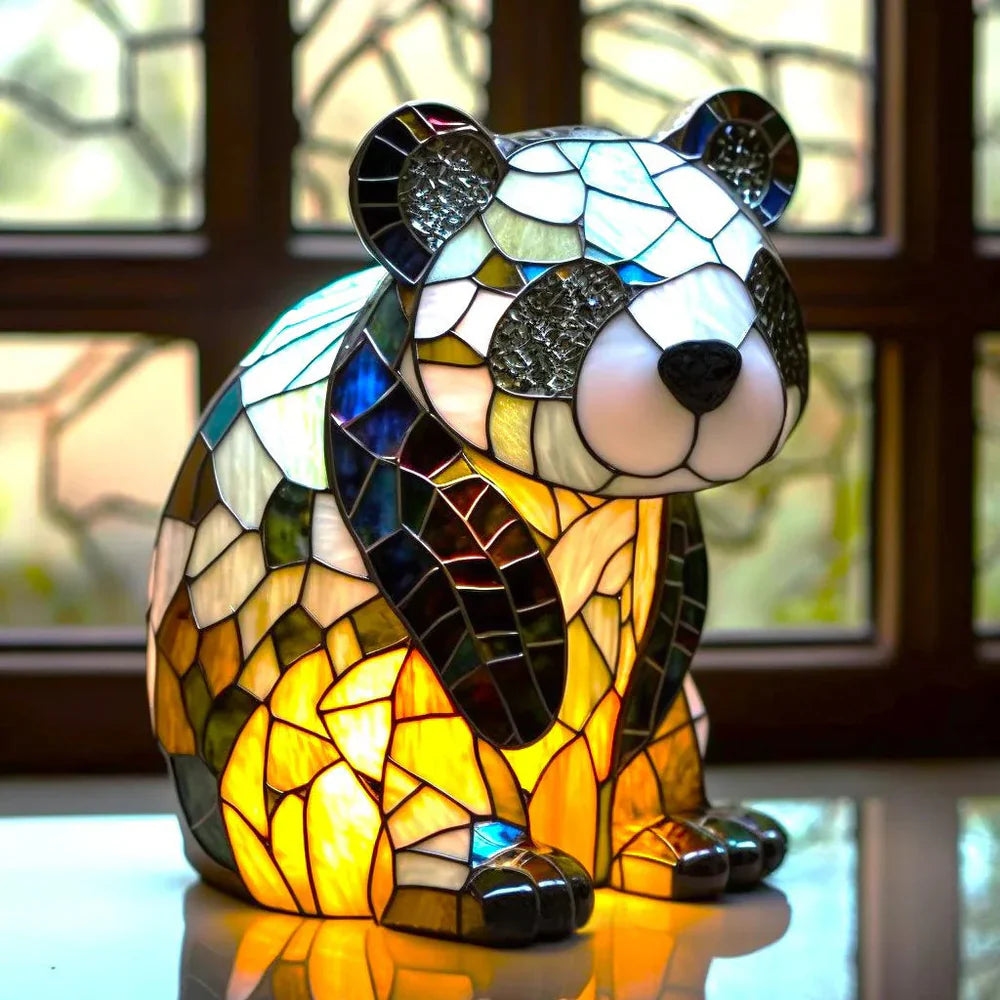 Stained Glass Lamp Animal Table Sculpture For Home Decor | Temsk