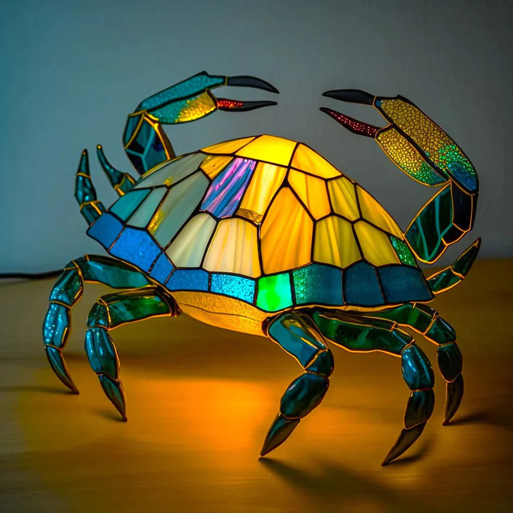 Stained Glass Lamp Animal Table Sculpture For Home Decor | Temsk