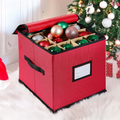 Ornament-Aufbewahrungsbox mit 3 Fächern, 600D Oxford für Weihnachtsdekoration | Temsk