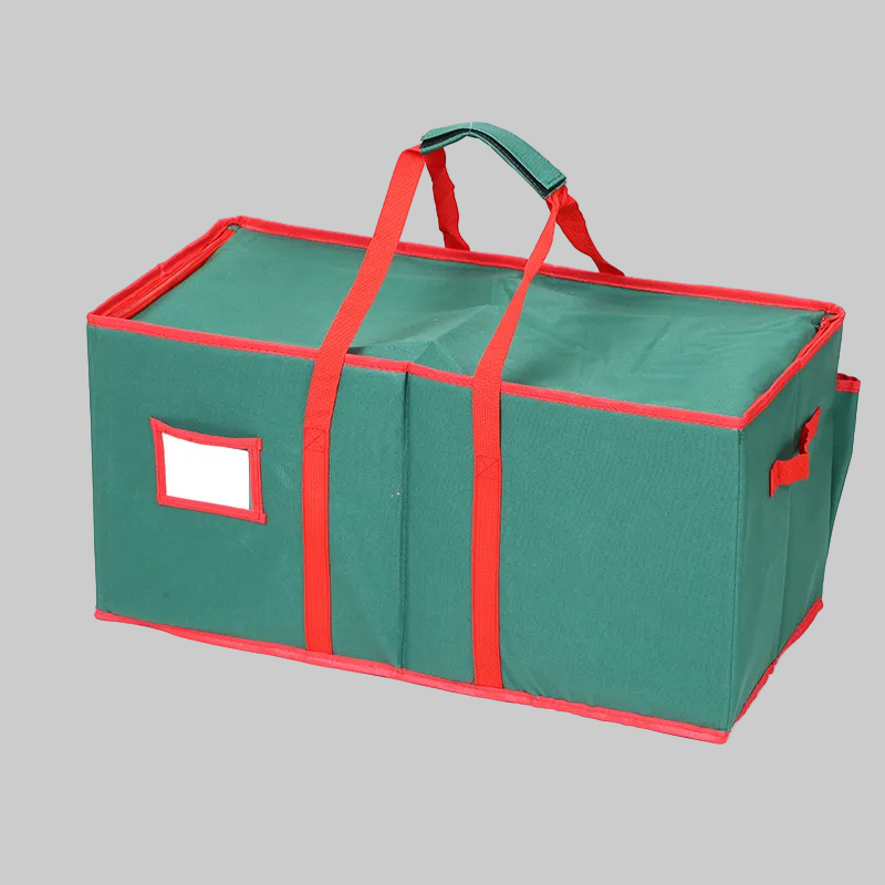 Ornament-Aufbewahrungsbox mit 3 Fächern, 600D Oxford für Weihnachtsdekoration | Temsk