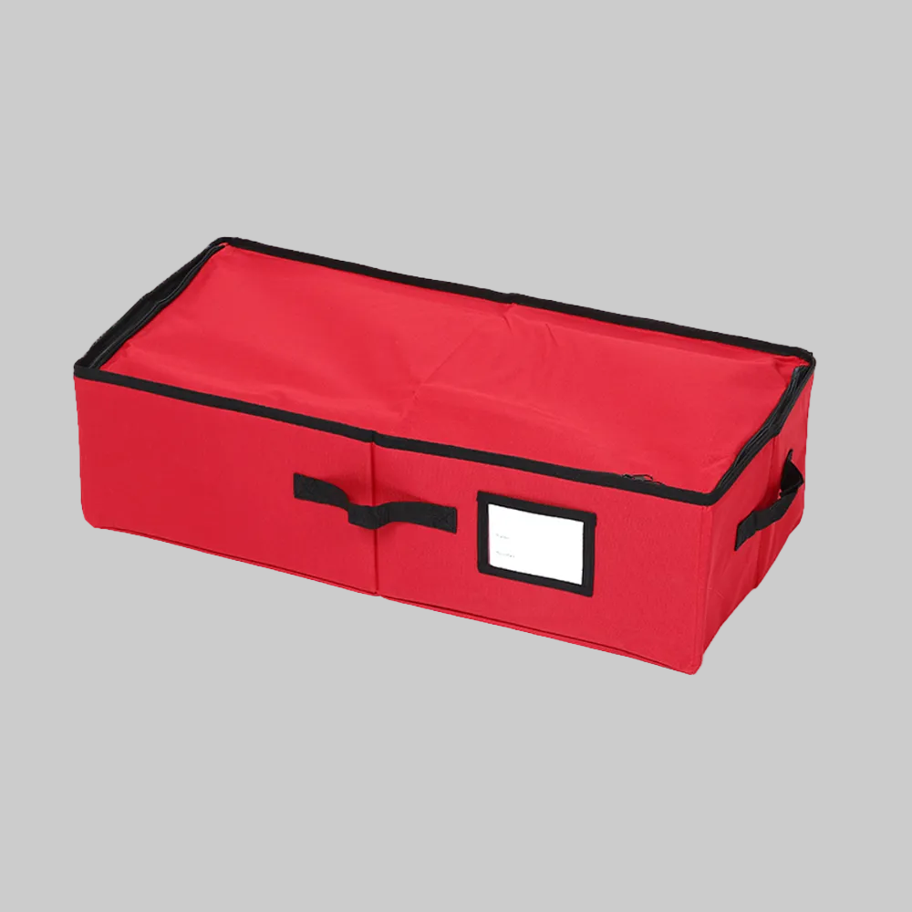 Ornament-Aufbewahrungsbox mit 3 Fächern, 600D Oxford für Weihnachtsdekoration | Temsk
