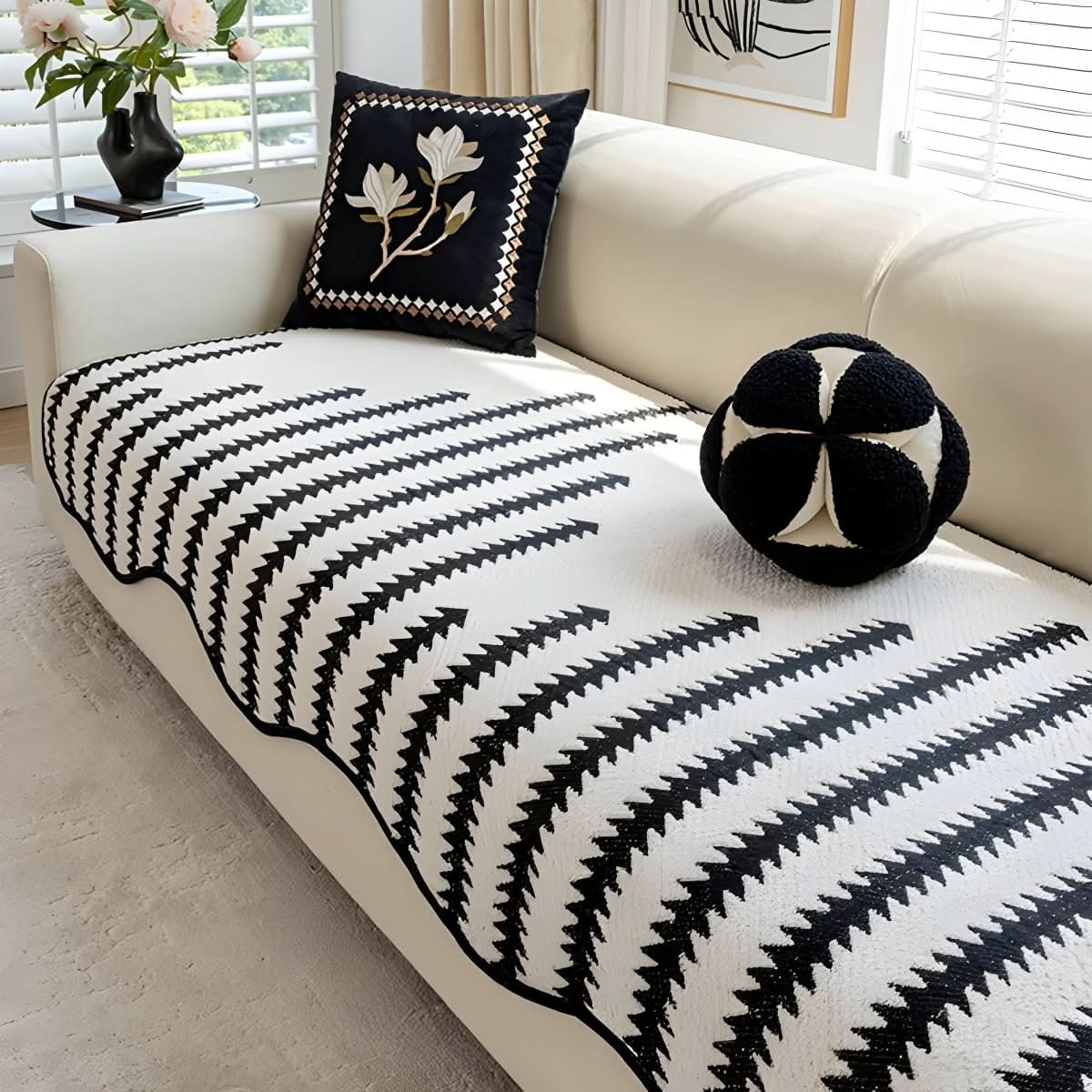 NovaGuard Modern Chenille Sofa Cover With Stylish Protection | Temsk