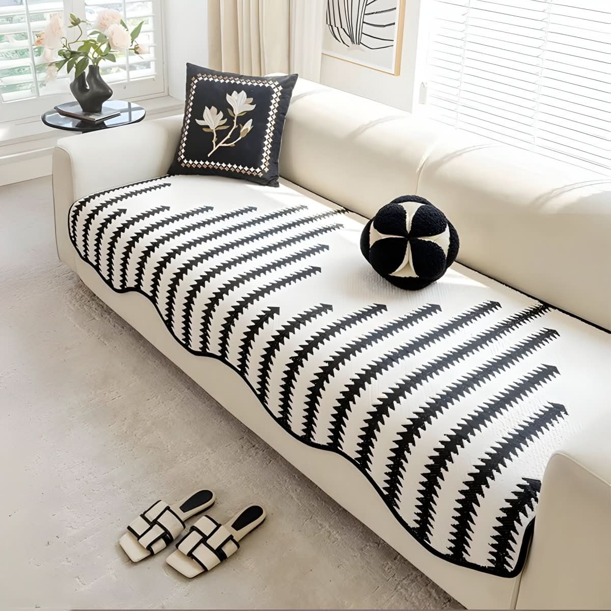 NovaGuard Modern Chenille Sofa Cover With Stylish Protection | Temsk