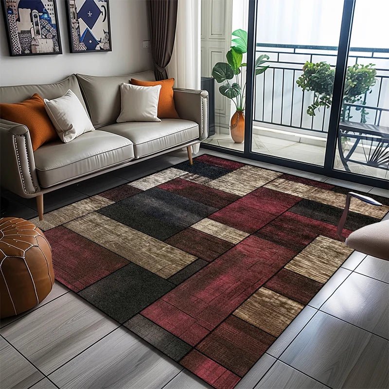 NovaWeave Geometric Rug For Soft Non Slip Living Comfort | Temsk