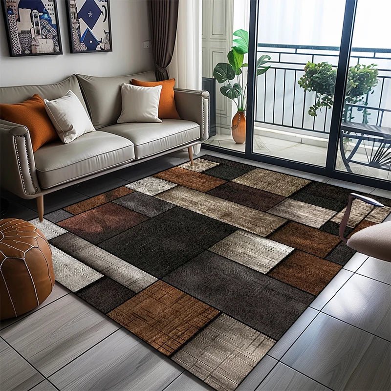 NovaWeave Geometric Rug For Soft Non Slip Living Comfort | Temsk