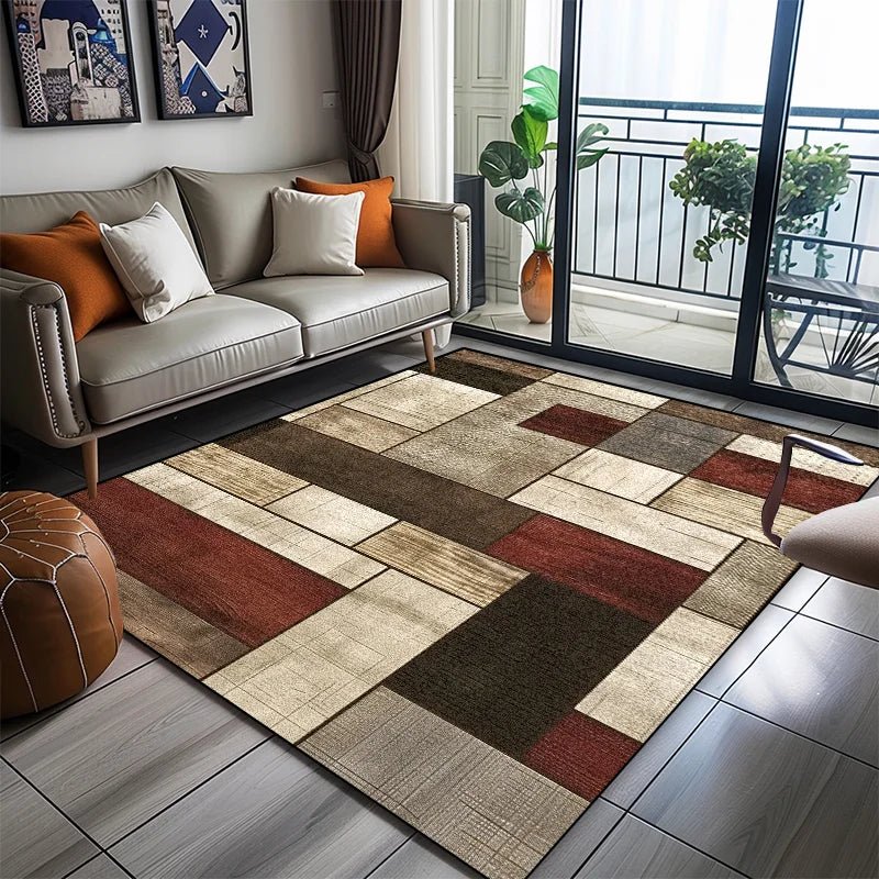 NovaWeave Geometric Rug For Soft Non Slip Living Comfort | Temsk