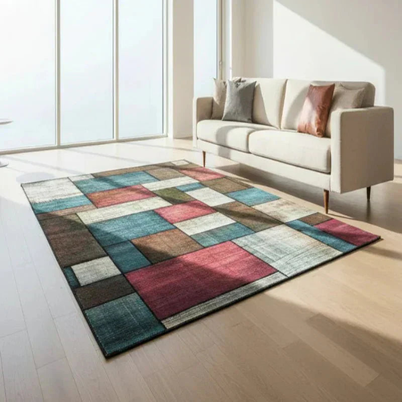 NovaWeave Geometric Rug For Soft Non Slip Living Comfort | Temsk