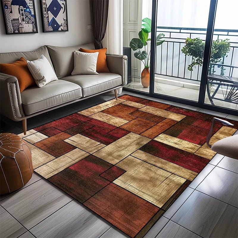 NovaWeave Geometric Rug For Soft Non Slip Living Comfort | Temsk
