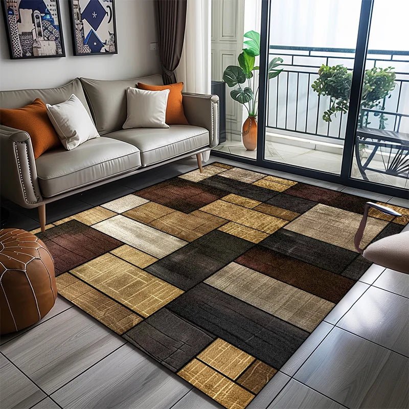 NovaWeave Geometric Rug For Soft Non Slip Living Comfort | Temsk