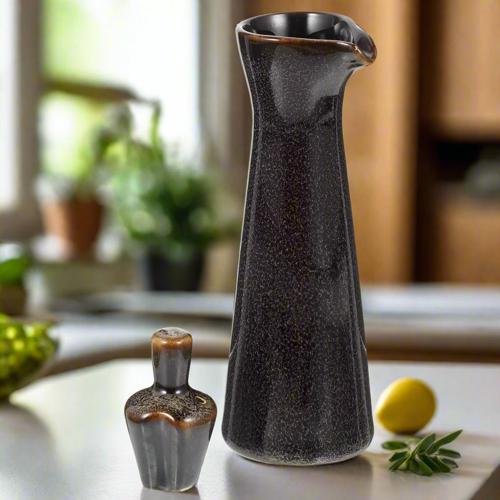 Kaiyo Ceramic Condiment Bottle In Japanese Style For Oil, Vinegar And Soy Sauce | Temsk