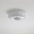 Round Glass LED Ceiling Light In White Metal Finish For Living Room Bedroom And Hallway | Temsk
