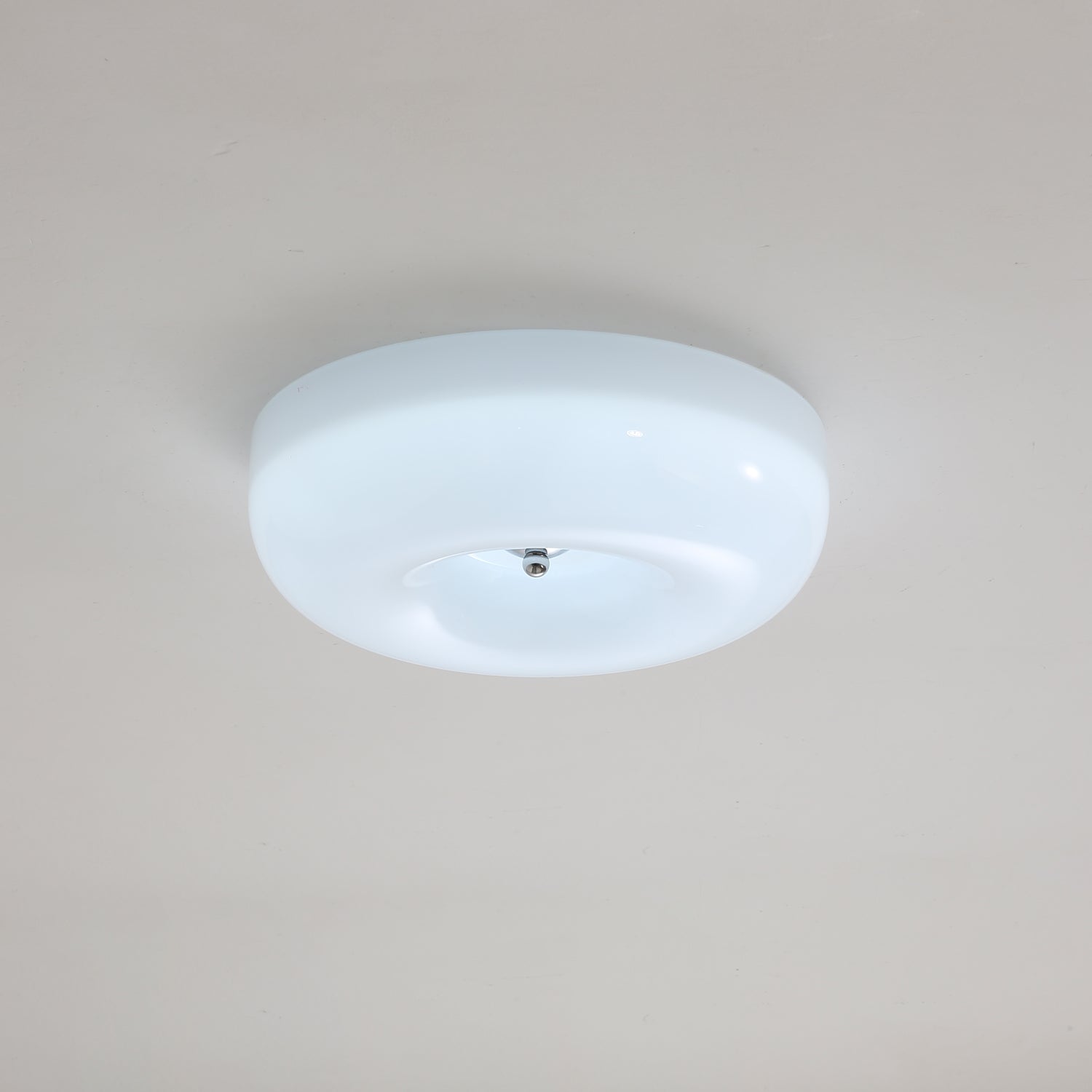 Swirl Glass Ceiling Lamp With Metal Frame Dimmable LED White Coffee Beige 32 40 46 Cm | Temsk