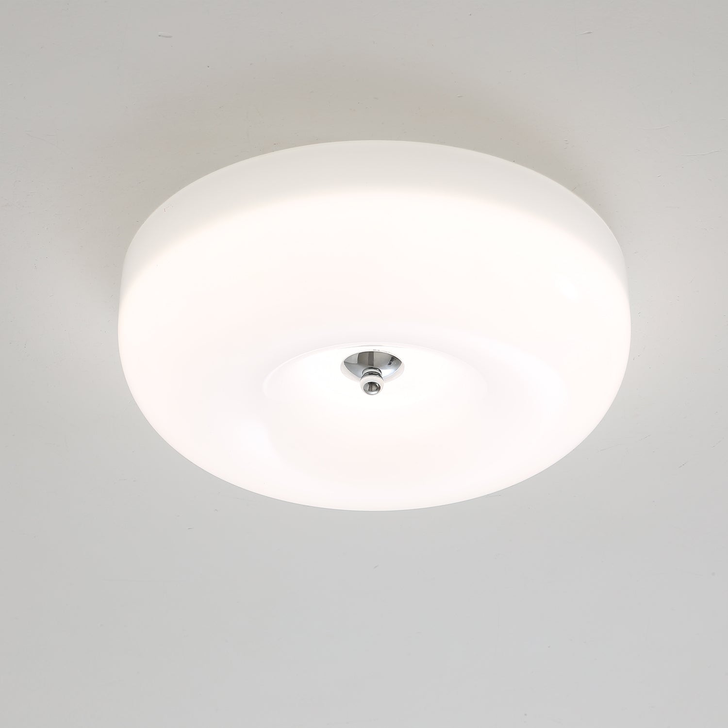 Swirl Glass Ceiling Lamp With Metal Frame Dimmable LED White Coffee Beige 32 40 46 Cm | Temsk