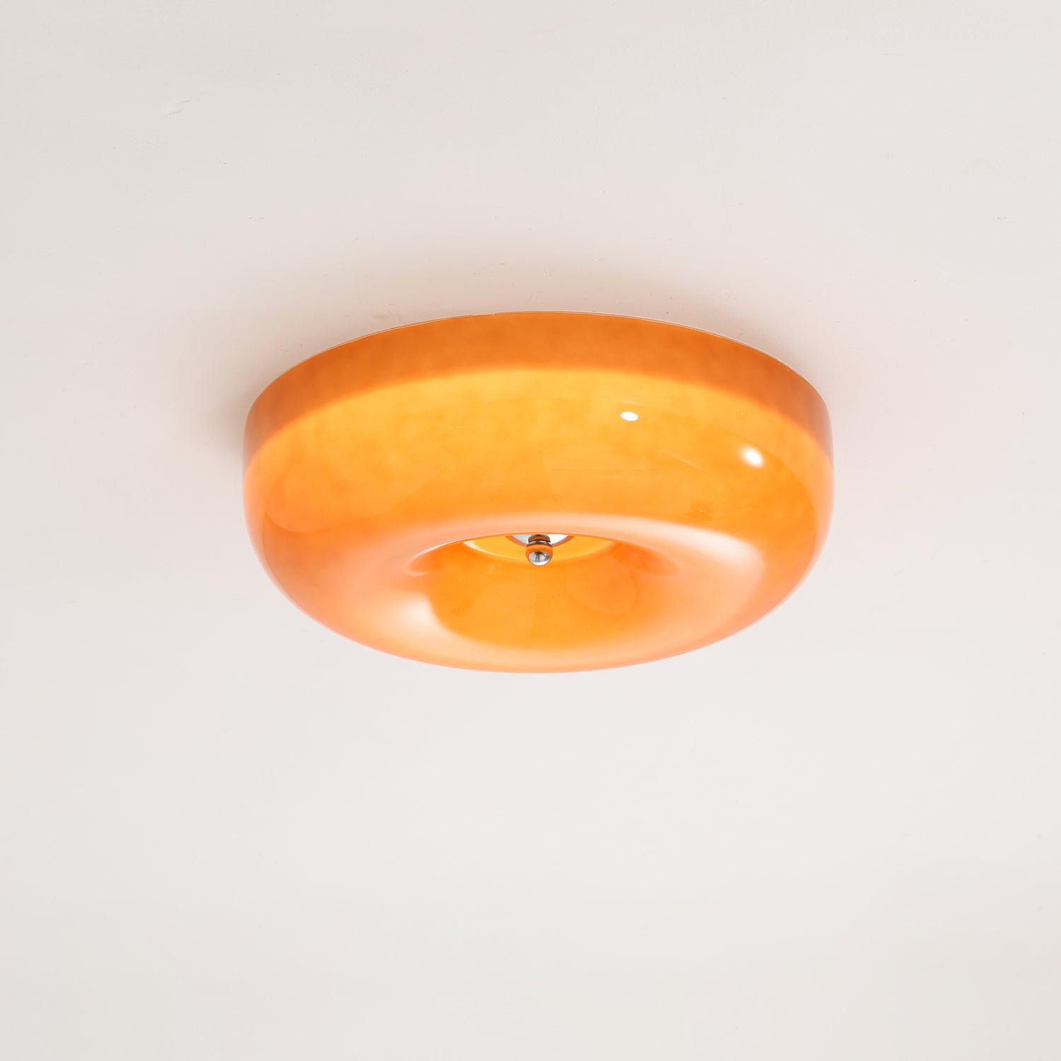 Swirl Glass Ceiling Lamp With Metal Frame Dimmable LED White Coffee Beige 32 40 46 Cm | Temsk