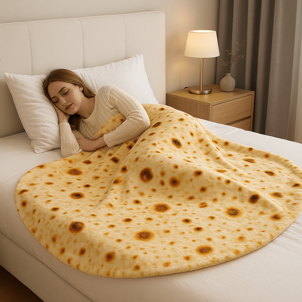 Taco Cuddle Cozy Taco Flannel Blanket With Funny Tortilla Design | Temsk