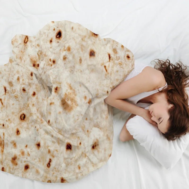 Taco Cuddle Cozy Taco Flannel Blanket With Funny Tortilla Design | Temsk