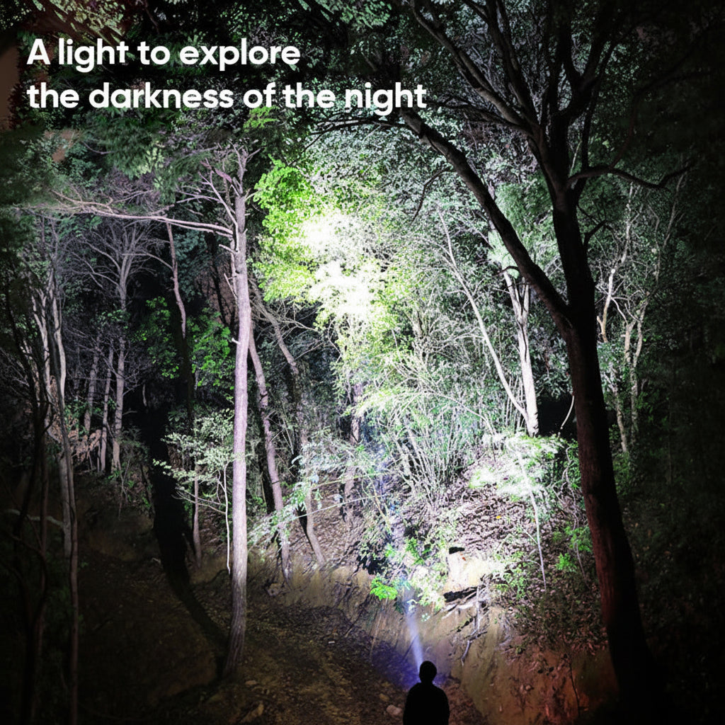 Rechargeable LED Tactical Flashlight With Aluminum Body For Outdoor Use | Temsk