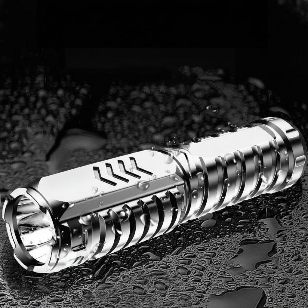 Rechargeable LED Tactical Flashlight With Aluminum Body For Outdoor Use | Temsk