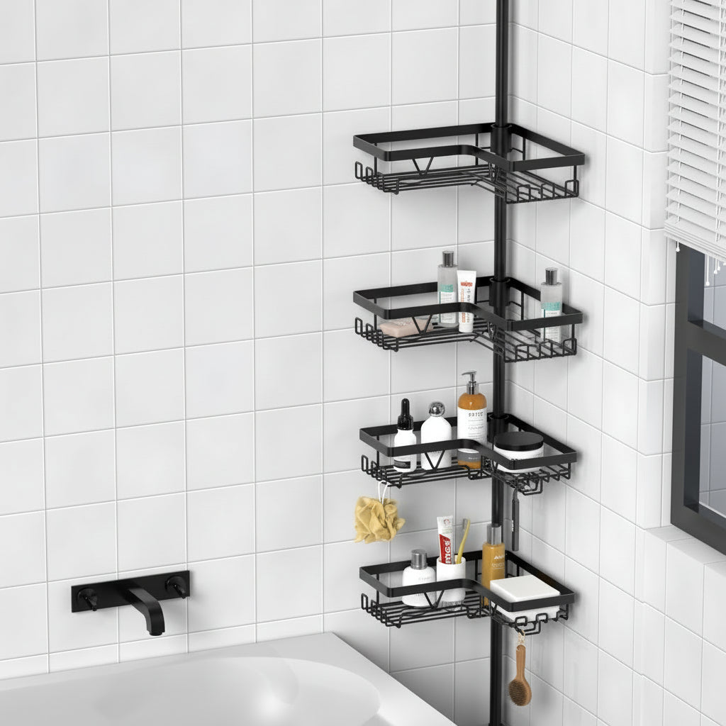 AeroFlex Shower Organizer Rust Resistant Storage For Any Bathroom | Temsk