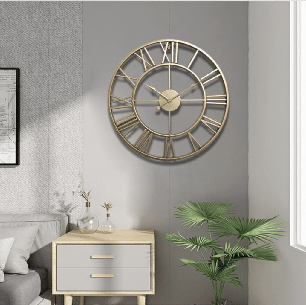 Aurelia Skeleton Wall Clock Made Of Wrought Iron With Silent Movement | Temsk