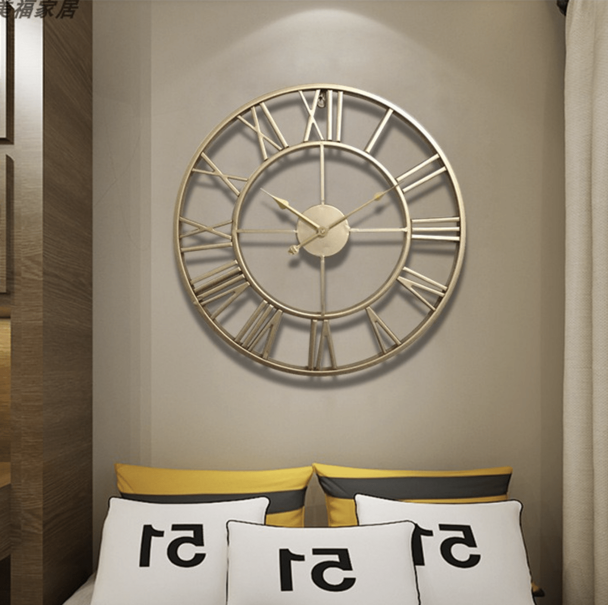 Aurelia Skeleton Wall Clock Made Of Wrought Iron With Silent Movement | Temsk