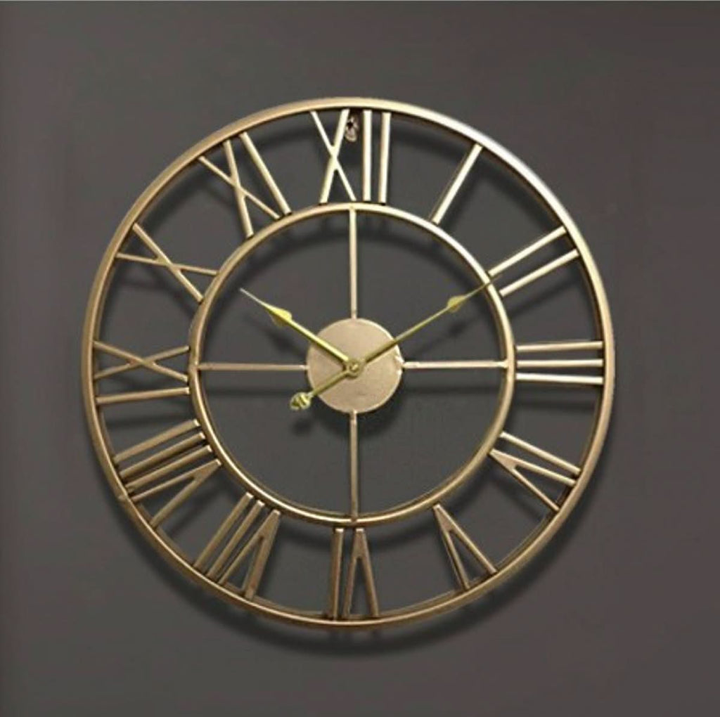 Aurelia Skeleton Wall Clock Made Of Wrought Iron With Silent Movement | Temsk