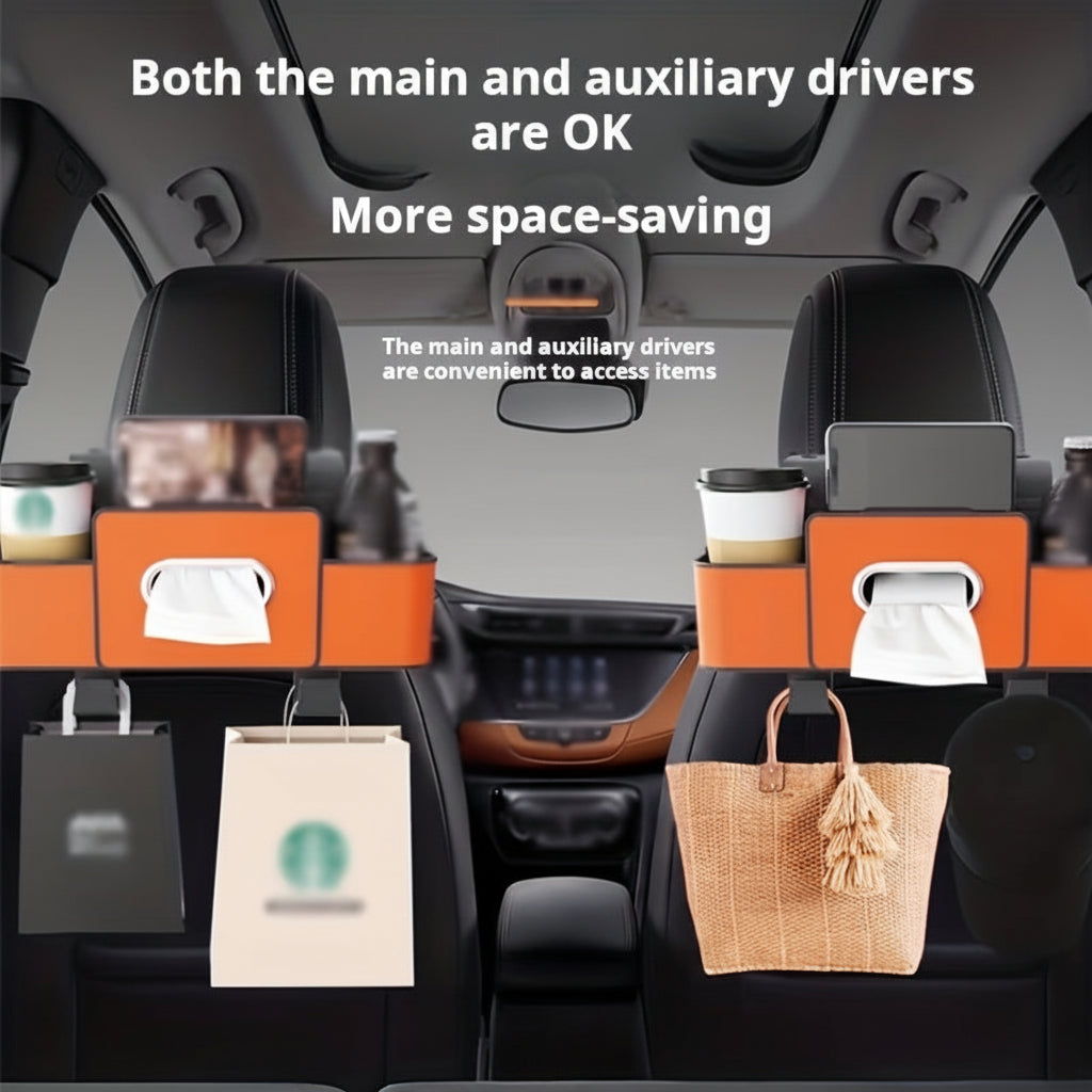 Backseat Organizer With Cup Holder And Storage Box | Temsk
