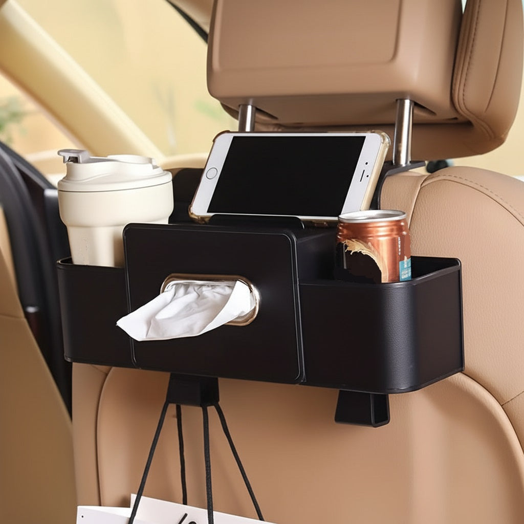 Backseat Organizer With Cup Holder And Storage Box | Temsk