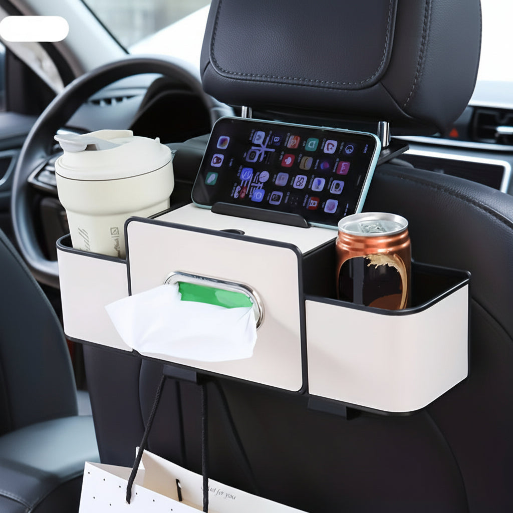 Backseat Organizer With Cup Holder And Storage Box | Temsk