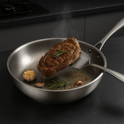 Frigideira Apex Titan 2.0 em Titânio Resistente a Riscos sem Revestimento para Fritar na Perfeição | Temsk