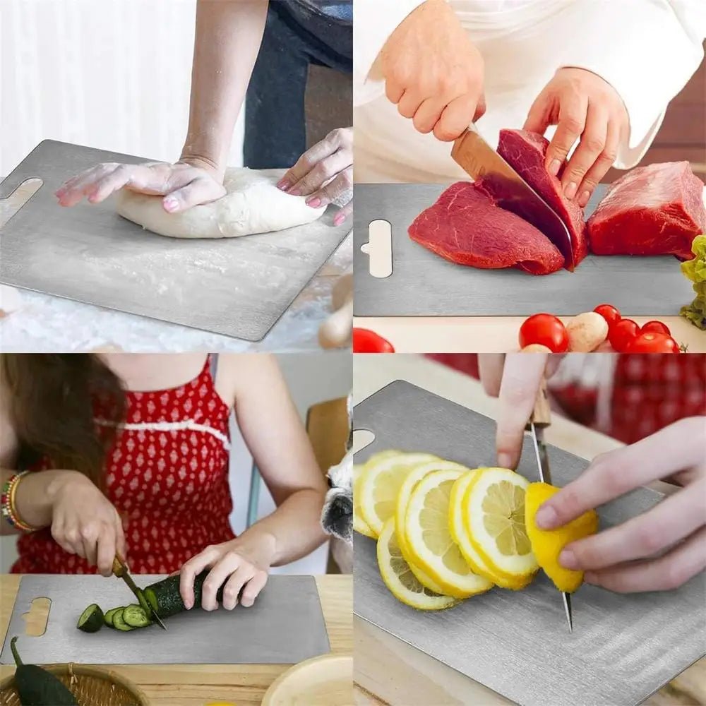 AeroStone Titanium Stainless Steel Cutting Board for Clean and Hygienic Preparation | Temsk