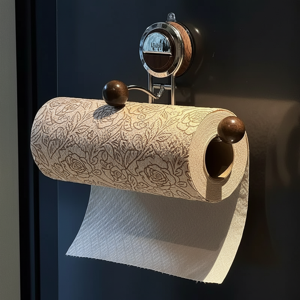 Stainless Steel Adhesive Roll Holder For Bathroom Wall | Temsk