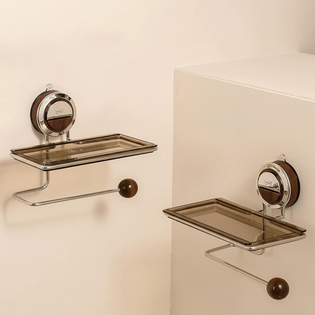 Stainless Steel Adhesive Roll Holder For Bathroom Wall | Temsk