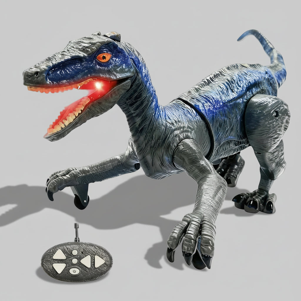 RC dinosaurus Velociraptor s osvětlením, zvuky a stříkáním | Temsk