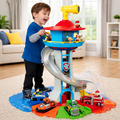 Indoor Kids Playset With Slide Tower And Cars And Figures | Temsk