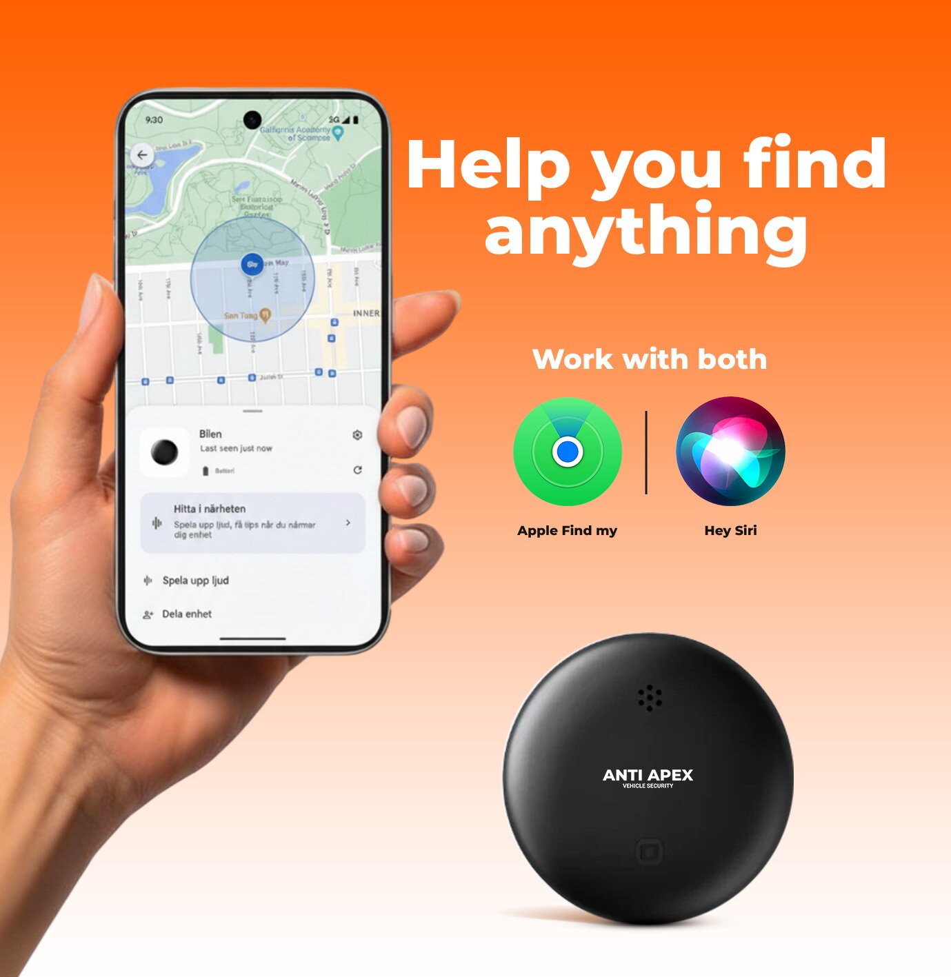 Magnetic GPS Vehicle Tracker with App Tracking | Temsk