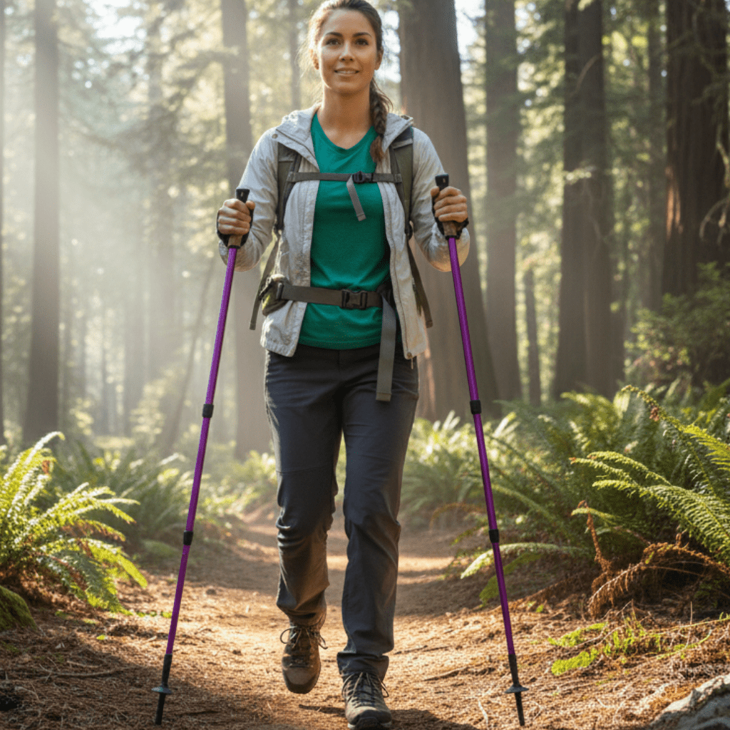 NorthCork Nordic Hiking Poles - Lightweight Telescopic Trekking Poles With Cork Handle | Temsk